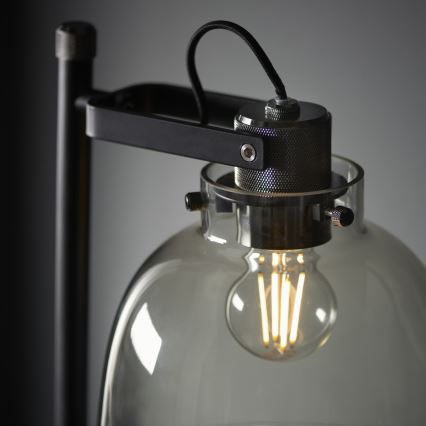 Endon 107013 - Lampadaire URBAN 1xE27/10W/230V noir/fumé