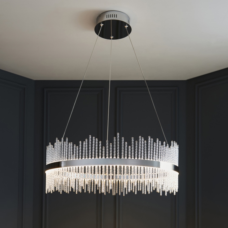 Endon 107108 - Suspension LED sur câble, 56W, 230V, 3000K, finition chromée brillante