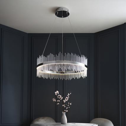 Endon 107108 - Suspension LED sur câble, 56W, 230V, 3000K, finition chromée brillante