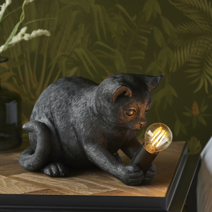 Endon 107390 - Lampe de table KITTEN 1xE14/7W/230V noir