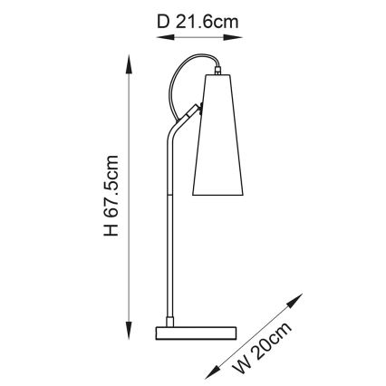 Endon 107527 - Lampe de table KARNA 1xE27/10W/230V laiton