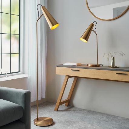 Endon 107528 - Lampadaire KARNA 1xE27/10W/230V en laiton