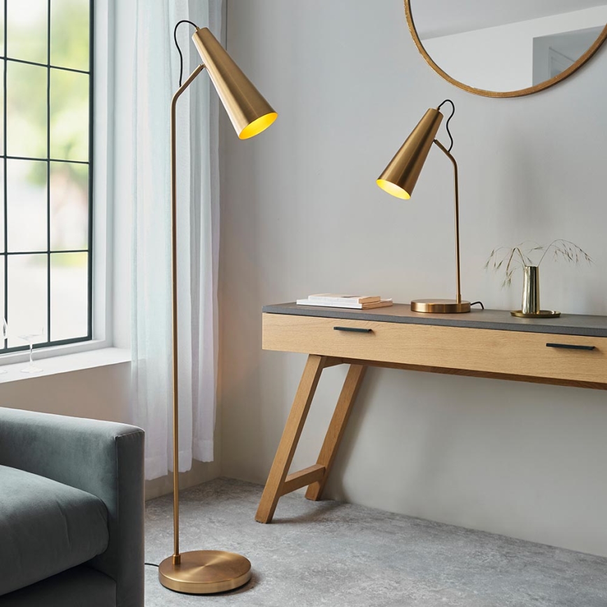 Endon 107528 - Lampadaire KARNA 1xE27/10W/230V en laiton