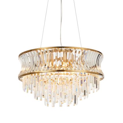Endon 107785 - Lustre suspendu sur câble 9xE14/6W/230V, laiton