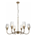 Endon 107791 - Suspension à chaîne 6xE14/6W/230V laiton