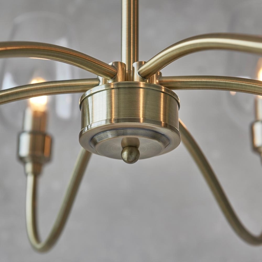 Endon 107791 - Suspension à chaîne 6xE14/6W/230V laiton
