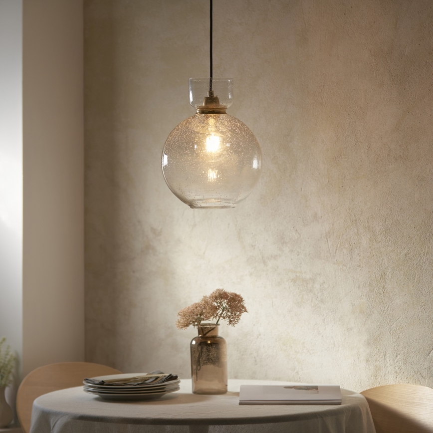 Endon 107948 - Suspension sur câble 1xE27/10W/230V doré/gris fumé