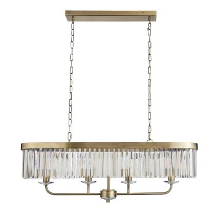 Endon 110539 - Lustre CHESTERFIELD suspendu sur chaîne 4xE14/6W/230V, laiton