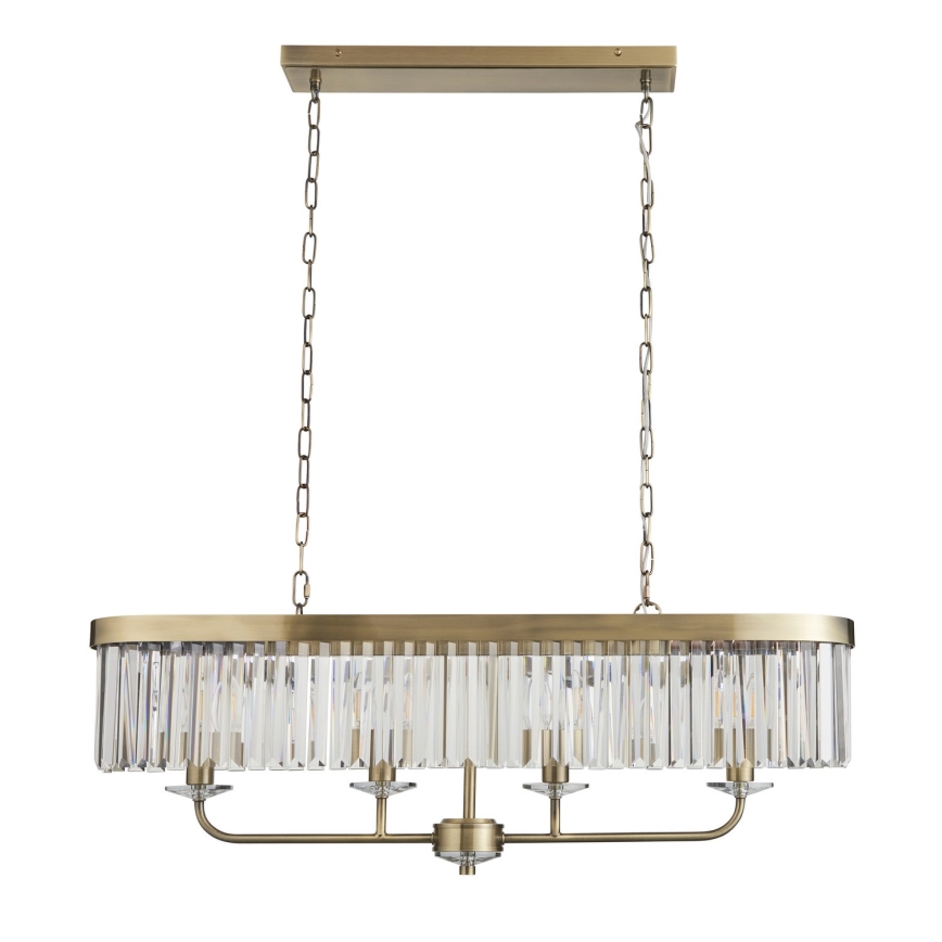 Endon 110539 - Lustre CHESTERFIELD suspendu sur chaîne 4xE14/6W/230V, laiton