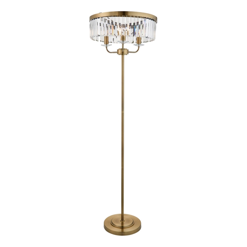 Endon 110644 - Lampadaire CHESTERFIELD 3xE14/6W/230V laiton