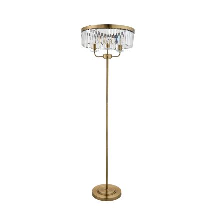 Endon 110644 - Lampadaire CHESTERFIELD 3xE14/6W/230V laiton
