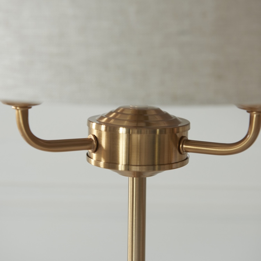 Endon 110721 - Lampe de table HIGHCLERE 3xE14/18W/230V beige/laiton