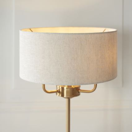 Endon 110721 - Lampe de table HIGHCLERE 3xE14/18W/230V beige/laiton