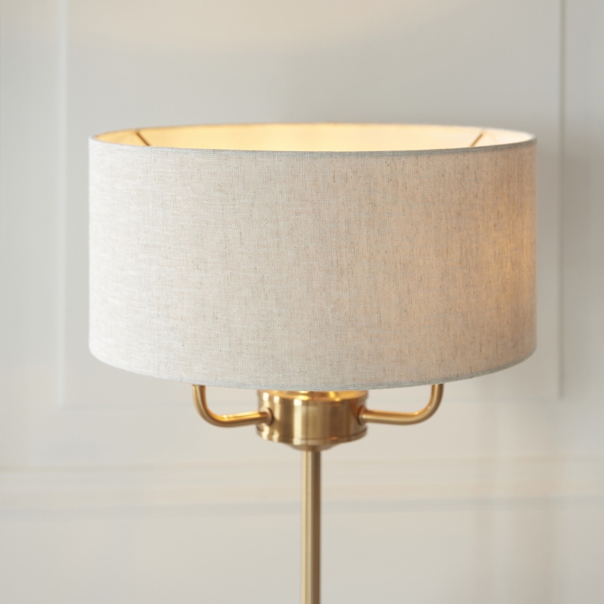 Endon 110721 - Lampe de table HIGHCLERE 3xE14/18W/230V beige/laiton