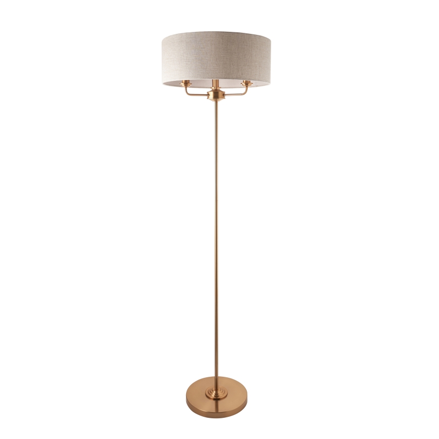 Endon 110724 - Lampadaire HIGHCLERE 1xE14/40W/230V beige/laiton