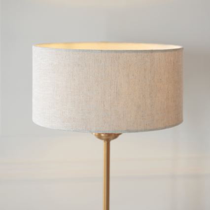 Endon 110728 - Lampe de table HIGHCLERE 1xE14/7W/230V beige/laiton Ø 25 cm