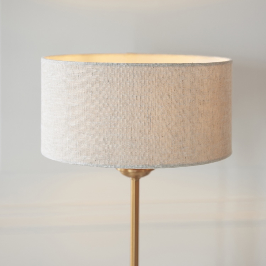 Endon 110728 - Lampe de table HIGHCLERE 1xE14/7W/230V beige/laiton Ø 25 cm