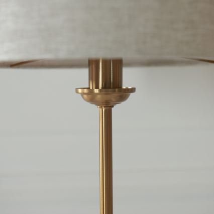 Endon 110728 - Lampe de table HIGHCLERE 1xE14/7W/230V beige/laiton Ø 25 cm