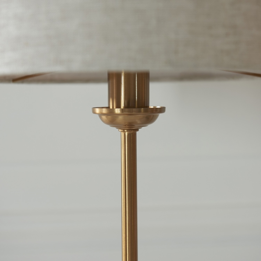 Endon 110728 - Lampe de table HIGHCLERE 1xE14/7W/230V beige/laiton Ø 25 cm