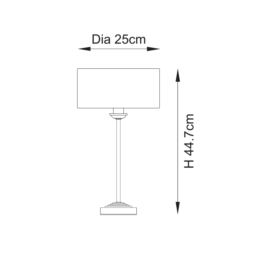 Endon 110728 - Lampe de table HIGHCLERE 1xE14/7W/230V beige/laiton Ø 25 cm