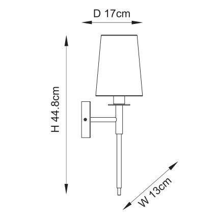 Endon 110738 - Applique murale 1xE14/6W/230V blanc/doré