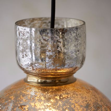 Endon 111336 - Suspension sur câble 1xE27/10W/230V dorée / noire fumée