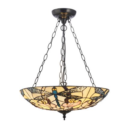 Endon 111869 - Lustre sur chaîne Tiffany ASHTON 3xE27/10W/230V Ø 45 cm