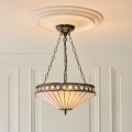 Endon 111870 - Lustre suspendu à chaîne Tiffany FARGO 3×E27 / 10 W / 230 V Ø 41,5 cm