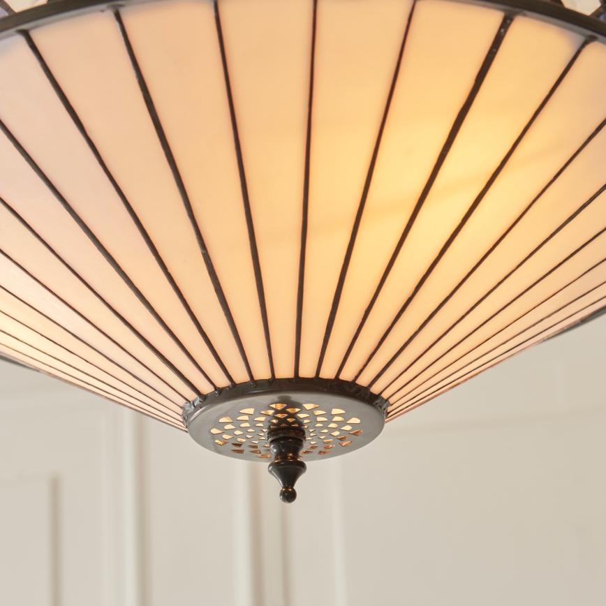 Endon 111870 - Lustre suspendu à chaîne Tiffany FARGO 3×E27 / 10 W / 230 V Ø 41,5 cm