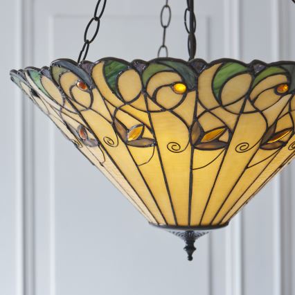 Endon 111881 - Lustre sur chaîne Tiffany JAMELIA 3xE27/10W/230V diam. 50 cm