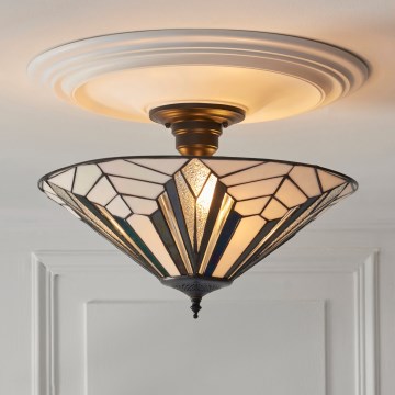 Endon 111895 - Lustre de plafond Tiffany ASTORIA 3xE27/10W/230V Ø 48 cm