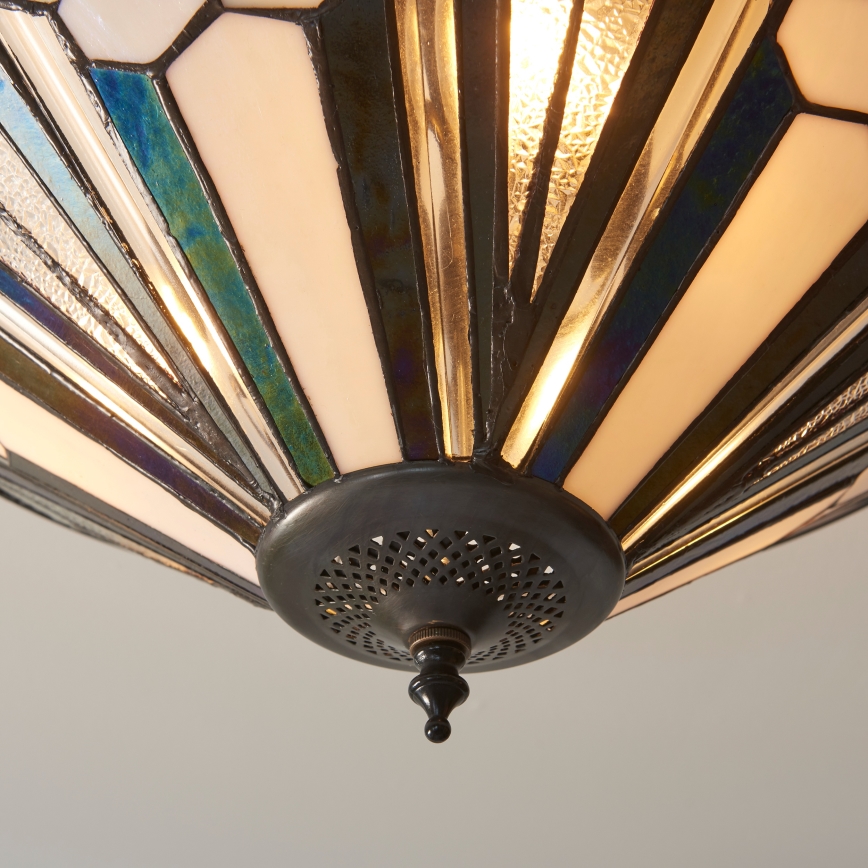 Endon 111895 - Lustre de plafond Tiffany ASTORIA 3xE27/10W/230V Ø 48 cm