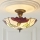 Endon 111896 - Plafonnier à montage affleurant Tiffany BOTANICA 3xE27/10W/230V Ø 45 cm