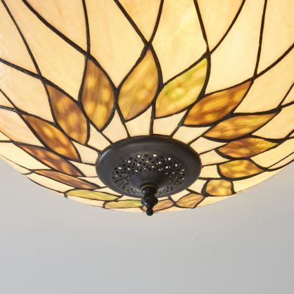 Endon 111906 - Plafonnier en saillie Tiffany HUTCHINSON 3xE27/10W/230V Ø 50 cm