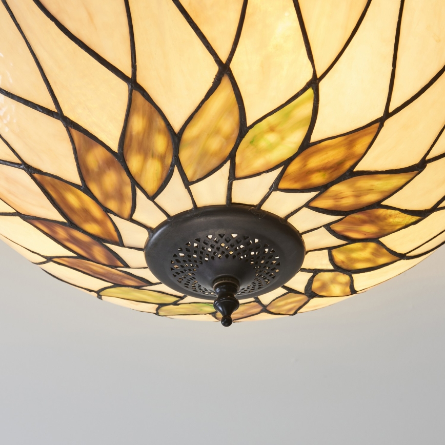 Endon 111906 - Plafonnier en saillie Tiffany HUTCHINSON 3xE27/10W/230V Ø 50 cm