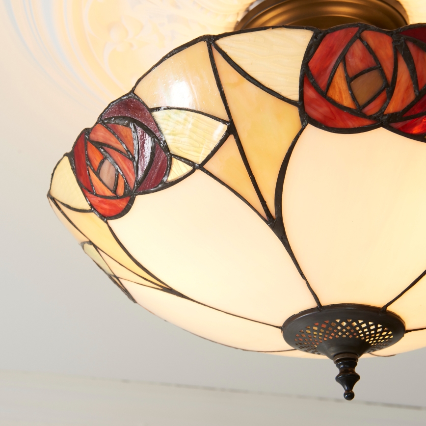 Endon 111907 - Plafonnier Tiffany INGRAM 3xE27/10W/230V diam. 45 cm