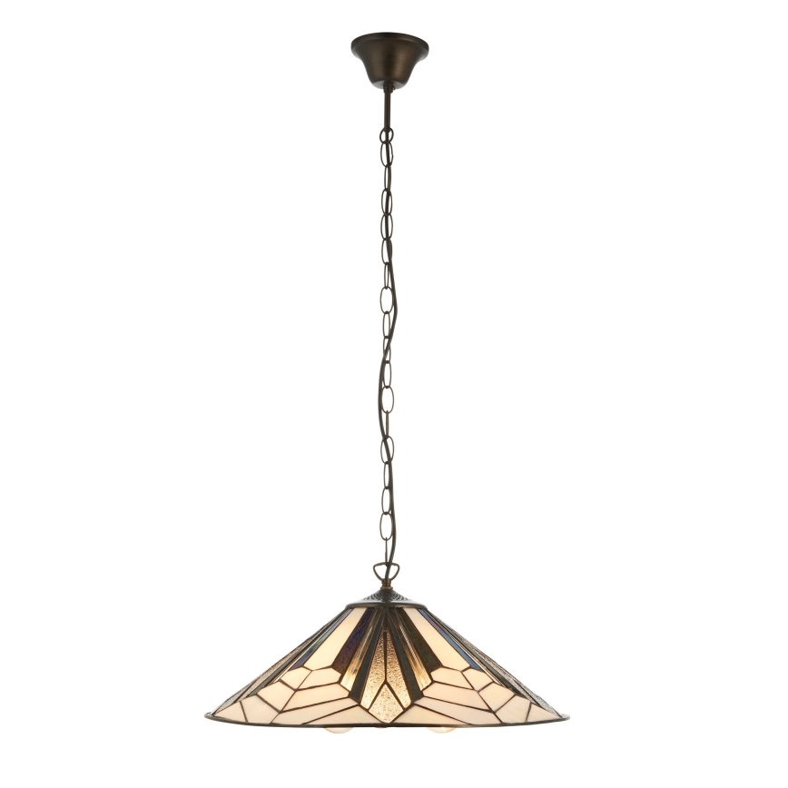 Endon 111922 - Lustre suspendu sur chaîne Tiffany ASTORIA 3x E27/10W/230V Ø 48 cm