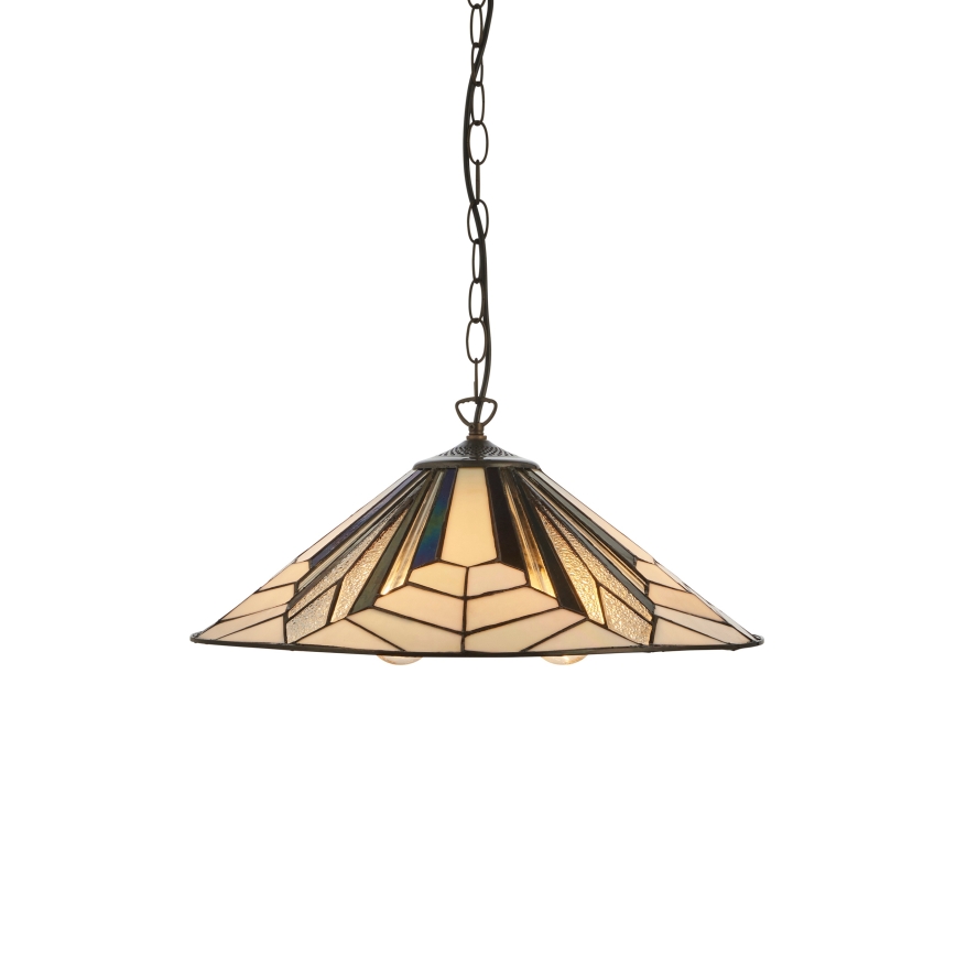 Endon 111922 - Lustre suspendu sur chaîne Tiffany ASTORIA 3x E27/10W/230V Ø 48 cm