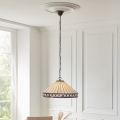 Endon 111961 - Lustre à chaîne Tiffany FARGO 3xE27/10W/230V Ø 50 cm