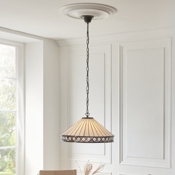 Endon 111961 - Lustre à chaîne Tiffany FARGO 3xE27/10W/230V Ø 50 cm