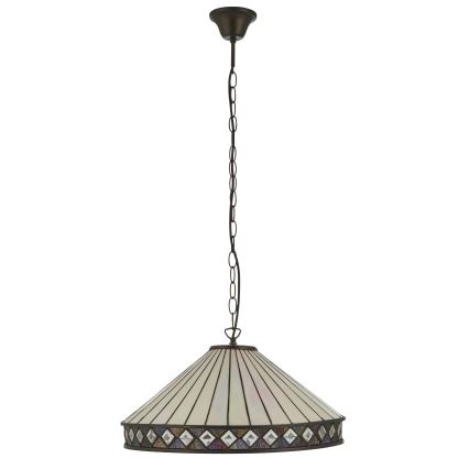 Endon 111961 - Lustre à chaîne Tiffany FARGO 3xE27/10W/230V Ø 50 cm