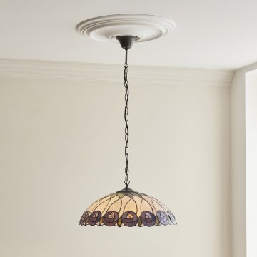 Endon 111985 - Lustre sur chaîne Tiffany HUTCHINSON 3xE27/10W/230V Ø 50 cm