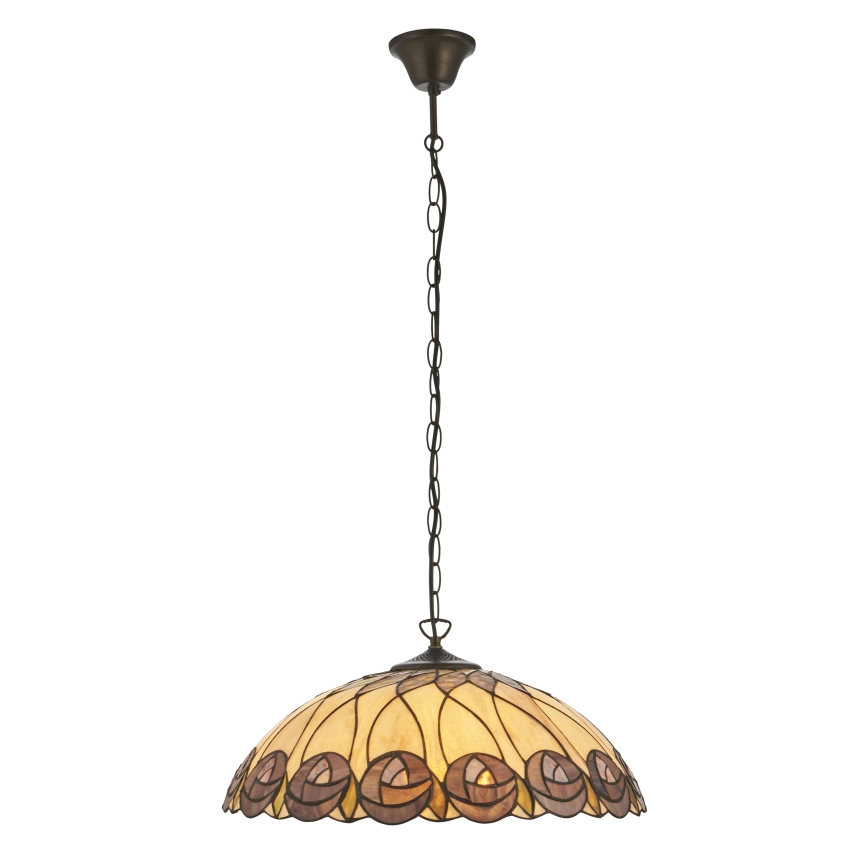 Endon 111985 - Lustre sur chaîne Tiffany HUTCHINSON 3xE27/10W/230V Ø 50 cm