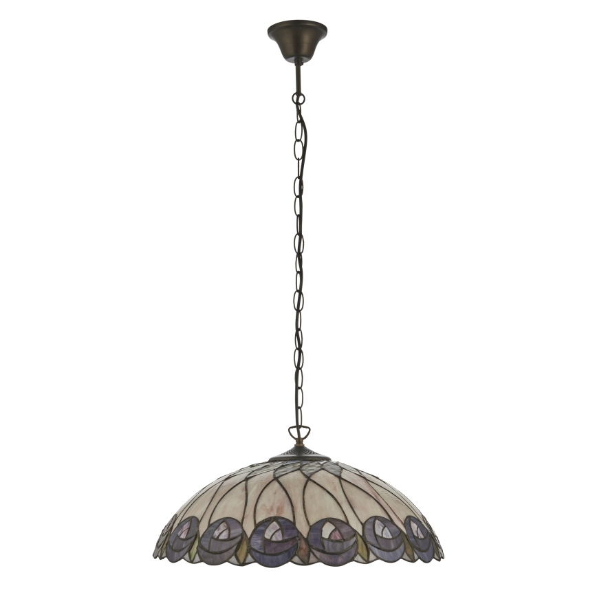 Endon 111985 - Lustre sur chaîne Tiffany HUTCHINSON 3xE27/10W/230V Ø 50 cm