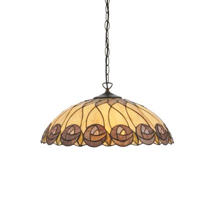 Endon 111985 - Lustre sur chaîne Tiffany HUTCHINSON 3xE27/10W/230V Ø 50 cm