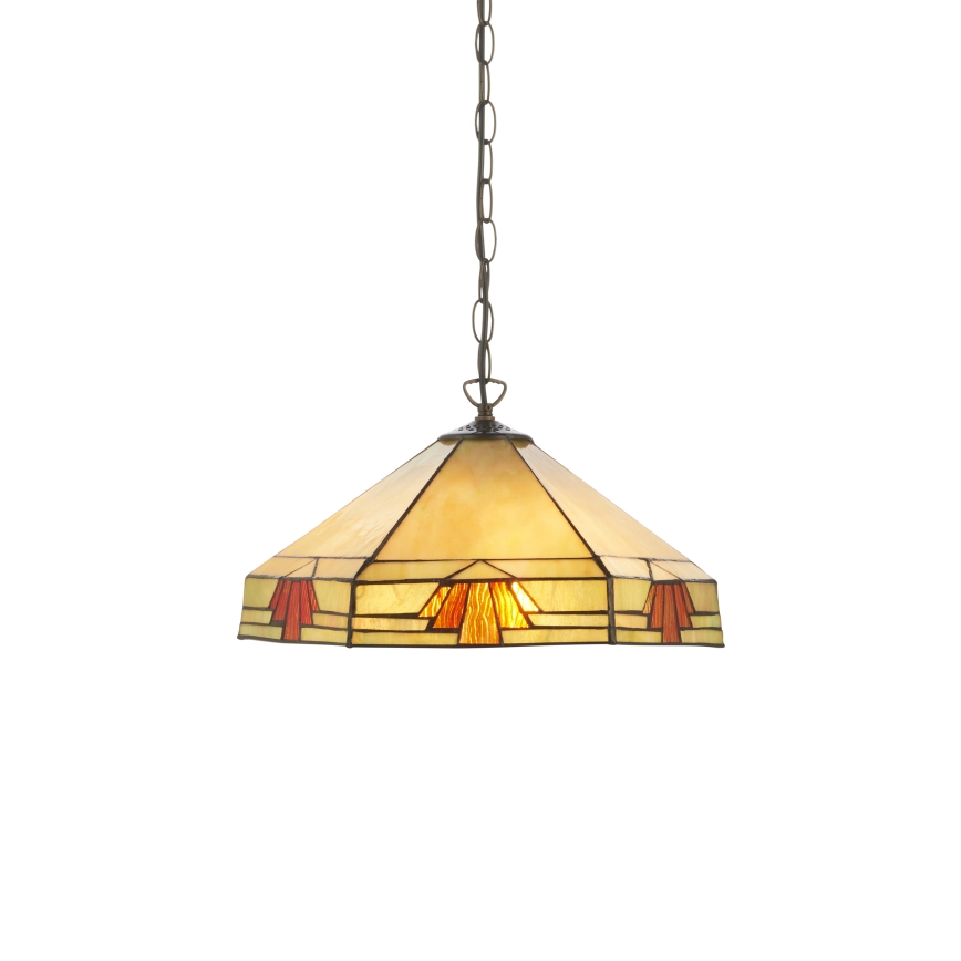 Endon 111989 - Lustre sur chaîne Tiffany NEVADA 3xE27/10W/230V Ø 40 cm