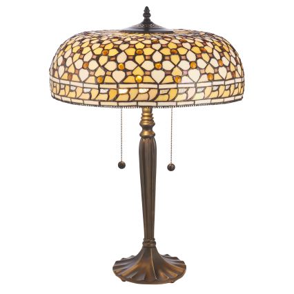 Endon 112178 - Lampe de table Tiffany MILLE FEUX 2xE14/40W/230V diam. 45 cm