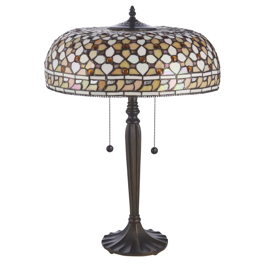 Endon 112178 - Lampe de table Tiffany MILLE FEUX 2xE14/40W/230V diam. 45 cm