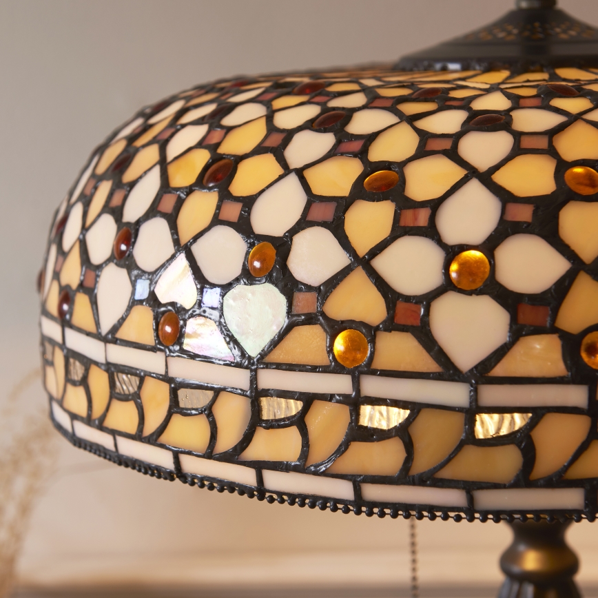 Endon 112178 - Lampe de table Tiffany MILLE FEUX 2xE14/40W/230V diam. 45 cm