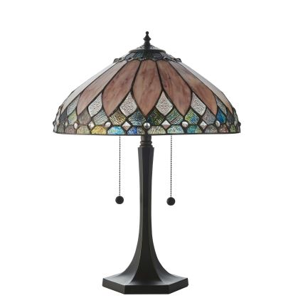 Endon 112183 - Lampe de table Tiffany BROOKLYN 2xE14/10W/230V, Ø 40 cm